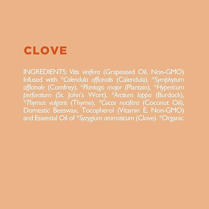 Natural Clove Lip Balm, Herbal Infused Plant Based Lip Balm With Clove Essential Oil, Calendula & More Organic Herbs, 2 pack, Ora's Amazing Herbal-Velvo Beauty