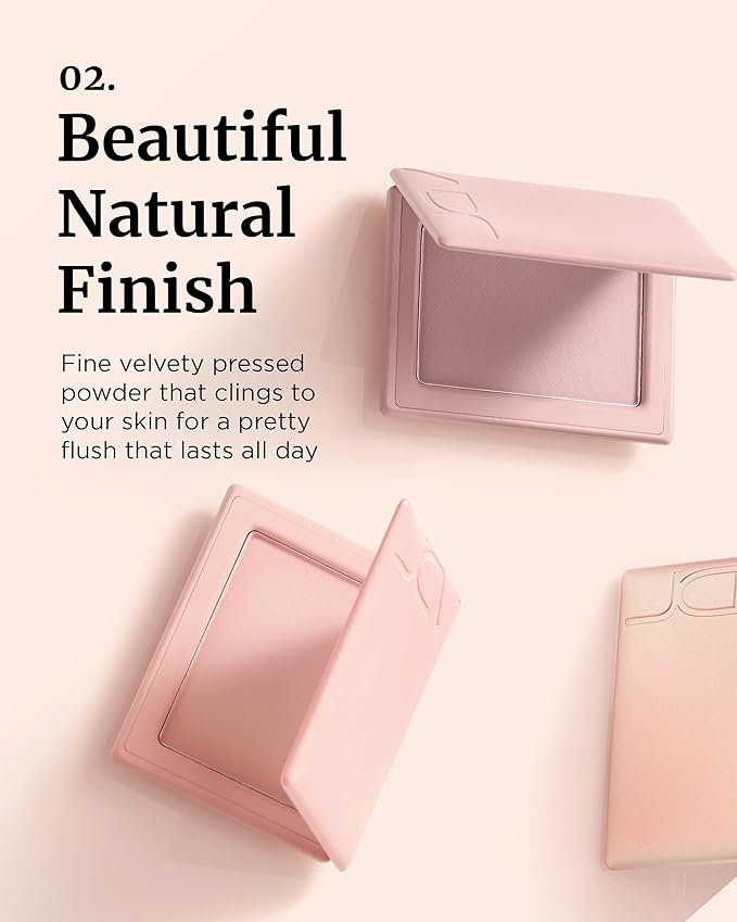 VDL Cheekstain Pastel Blush for Cheeks (Hey, Gorgeous, 0.2oz) - Lightweight, Velvet Powder Formula - Seamless, Long-Lasting, Natural-Looking Glow | Korean Makeup-Velvo Beauty