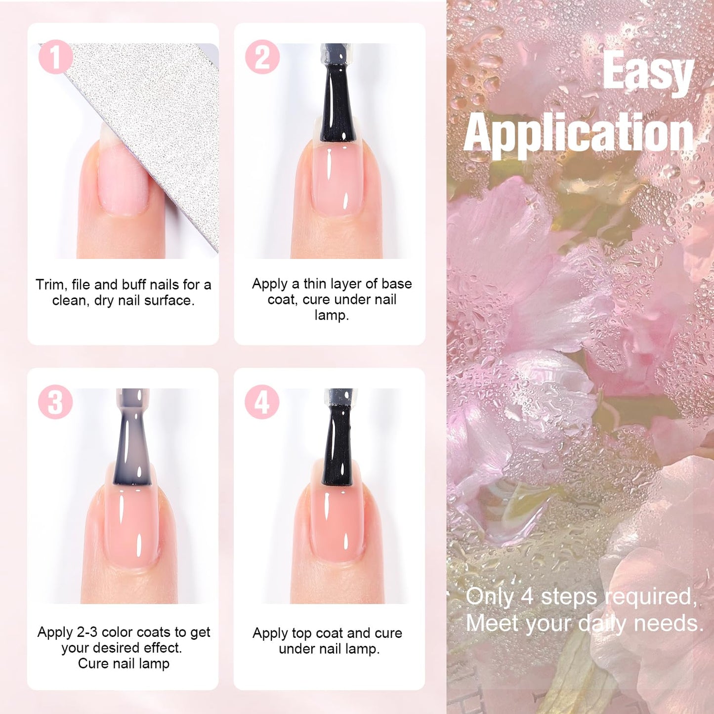 Jelly Pink Gel Nail Polish Set of 10 Colors Nude Gel Polish Kit UV LED Soak Off Nail Polish Gel Home DIY Manicure Nail Art Salon Varnish-Velvo Beauty