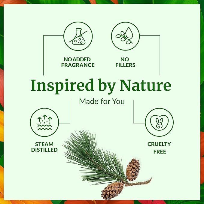 SVA Pine Needle Essential Oil – 4 Fl Oz – 100% Natural Pine Needle Oil - for Diffuser, Hair Care, Face, Skin Care, Aromatherapy, Scalp and Body Massage, Soap and Candle Making – with Dropper-Velvo Beauty