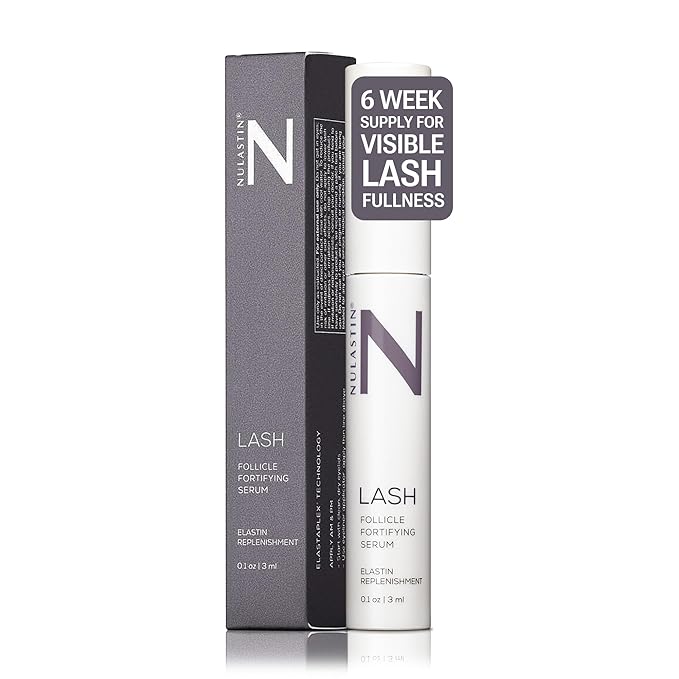 NULASTIN Eyelash Serum for Thicker Looking Lashes - Follicle Fortifying LASH Serum - Clinically Tested Eyelash Enhancing with Keratin - From the Experts in Brows and Lashes (0.1 Fl Oz)-Velvo Beauty