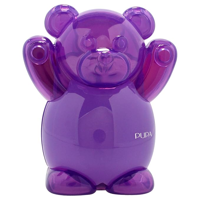 Pupa Milano Happy Bear Makeup Kit, 001 Violet, 0.39 oz - Makeup Gift Set - Makeup Palette - Blush - Eyeshadow - Highlighter - Lip Gloss - Face Makeup-Velvo Beauty