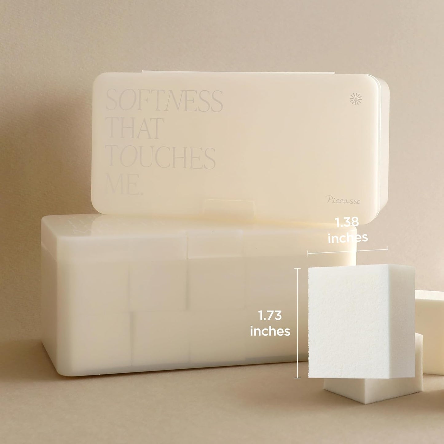 Piccasso Makeup Sponges for Foundation 20P – Latex Square Sponges for Face Makeup, Long-Lasting Sponges with Coating Surface, Ideal for High-Adherence & Hygienic Daily Use-Velvo Beauty