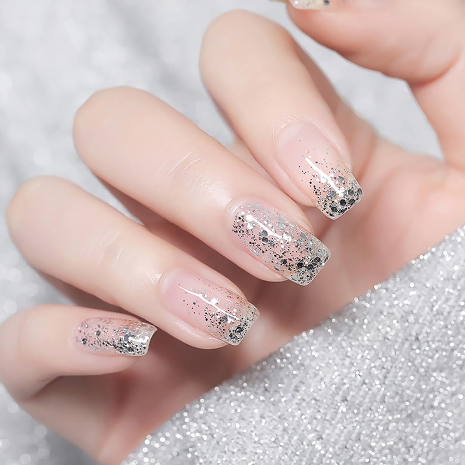 Major Dijit Quick Dry Nail Polish Clear Silver Summer Nail Lacquer for Nail Art Regular Nail Polish 0.41 fl oz.-Velvo Beauty