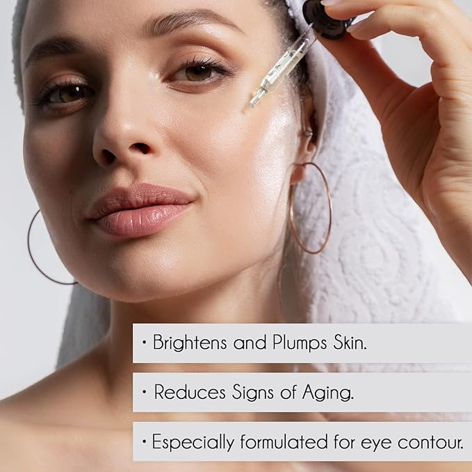 Hyaluronic Acid Serum for Face with Vitamin C, Brightening Serum, Pure, Hydrating Serum to Plumb Skin, Reduce Fine Lines, Wrinkles and Dark Spots, Low Molecular Weight [0.75 oz]-Velvo Beauty