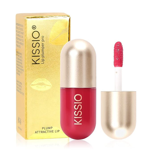 KISSIO Lip Plumper,Color Lip Plumper Gloss,Lip Enhancer,Plant Extracts Plumping Lip Serum,Moisturizing Lip Gloss for Fuller Lips and Hydrated Beauty Lips 5.5ml (05 Dogwood)-Velvo Beauty