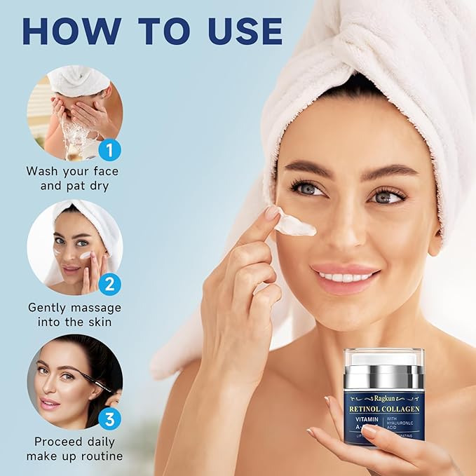 Retinol Cream for Face, Collagen Neck Creams for Tightening and Firming, Anti Aging Day & Night Facial Moisturizer for Women & Men, Instant Face Lift Wrinkle Cream 2-Pack-Velvo Beauty