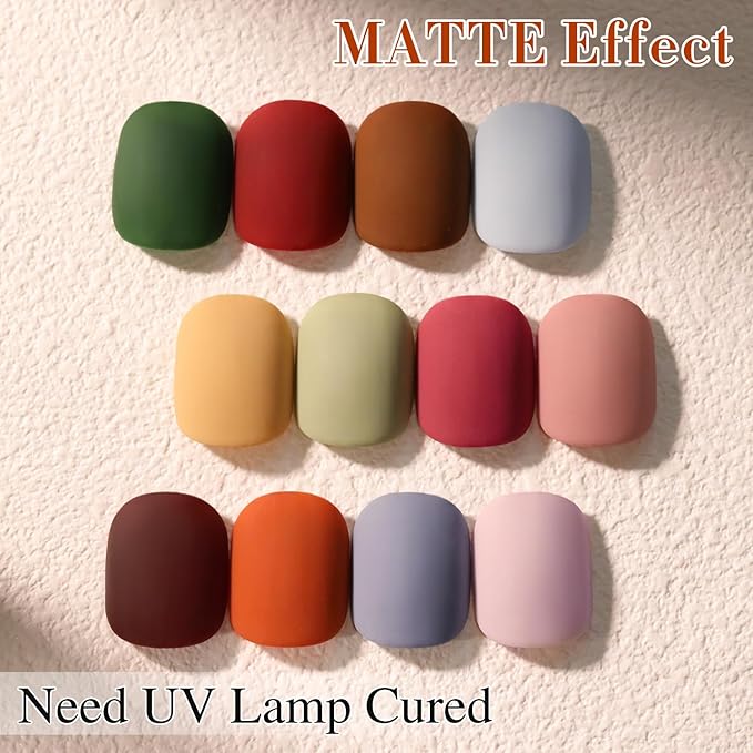 Double Rhythm 28Pcs 0.5Oz Gel Nail Polish Set Same Color Same Bottle Soak Off Gel Polish Kit Nail Art Manicure Salon DIY at Home for Women (Burgundy Green Collection-T24-1)-Velvo Beauty