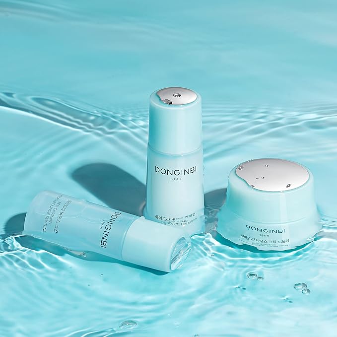 DONGINBI Red Ginseng Hydra Bounce Cream Fresh Travel Kit - Hydrating and Nourishing Skincare Set- Hydra Bounce Softener 15ml, Emulsion 15ml, Cream 7ml-Velvo Beauty