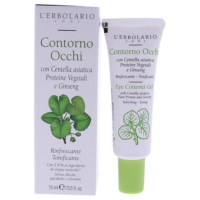 L'Erbolario Eye Contour Gel - Contains Plant Protein And Ginseng - Light, Non Greasy Cream - Helps Reduce Under-Eye Bags And Circles - Provides A Fresh Sense Of Well-Being - Paraben Free - 0.5 Oz-Velvo Beauty