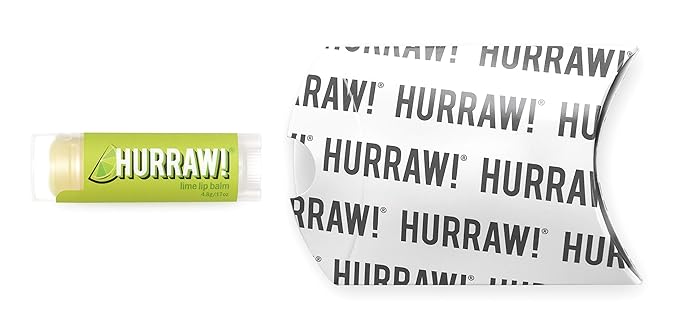 Hurraw! Lime Lip Balm: Organic, Certified Vegan, Cruelty and Gluten Free. Non-GMO, 100% Natural Ingredients. Bee, Shea, Soy and Palm Free. Made in USA-Velvo Beauty