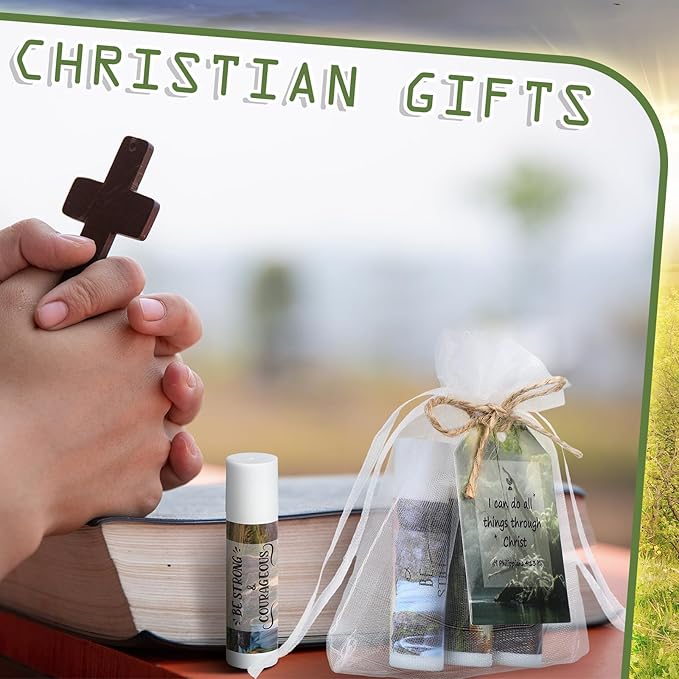 50 Sets Lip Balms Christian Gifts for Women Religious Scripture Bible Verse Inspirational Motivational Small Thank You Gifts for Church Sunday School Vanilla Flavor-Velvo Beauty