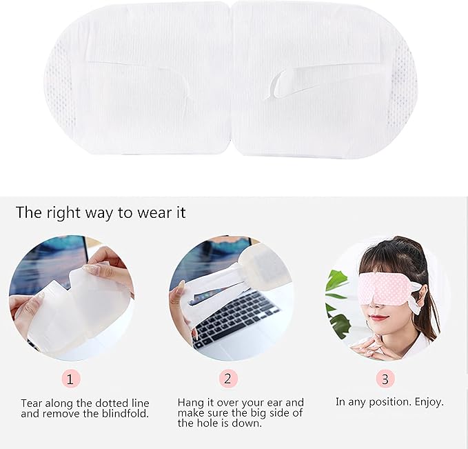 18 Packs Steam Eye Mask for Dry Eyes Dark Circles and Puffiness Tired Eyes, Disposable Self Heating Eye Mask for Stress Relief Relief Eye Fatigue-Velvo Beauty