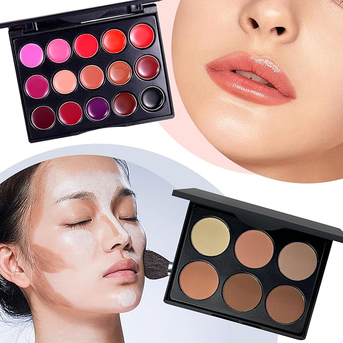 Makeup Kit All-in-one Makeup Gift Set for Women Full Kit, Eyeshadow Palette, Lip Gloss Set, Lipstick, Blush, Foundation, Concealer, Mascara, Eyebrow Pencil,Include Brush Set(KIT019)-Velvo Beauty