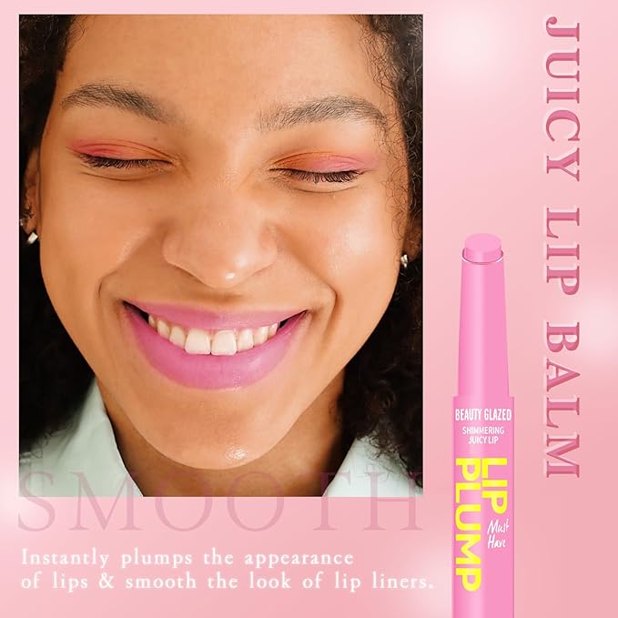 Lip Gloss Stick, Moisturizing Jelly Solid Lip Plump Oil Slick Click,Non Sticky Tinted Press Lipstick Pen, Lightweight Buildable Balm Liner Professional Makeup, High Shine Longlasting Glow-Pink-Velvo Beauty