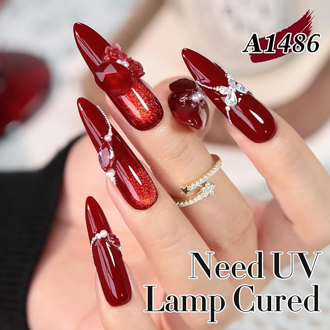 Double Rhythm Translucent Gel Polish Sheer Neutral Natural Light Milky Same Color Same Bottle 15ML Jelly UV Nail Polish Nail Art DIY at Home (Pale Burgundy-A1486)-Velvo Beauty