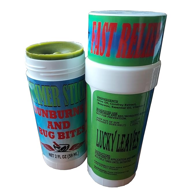 Summer Stick Balm for Sunburns and Bug Bites - Fast Acting and Soothing After Sun Skin Care 2 oz Balm-Velvo Beauty