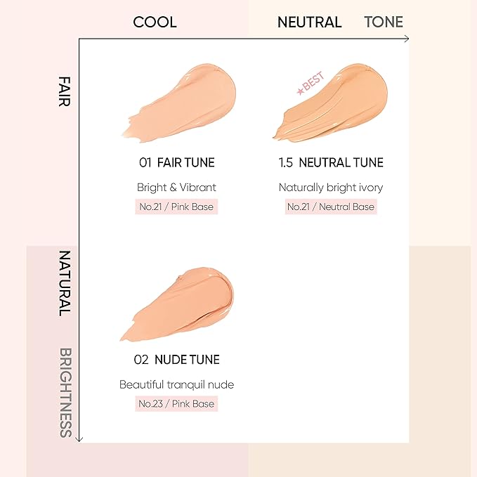 Skin Tune Vegan Cover Cushion Foundation 1.5 NEUTRAL TUNE | Light Apricot |dewy, glow, long-lasting, double coverage, clean beauty, lightweight, natural look, foundation for sensitive skin, hydrating-Velvo Beauty