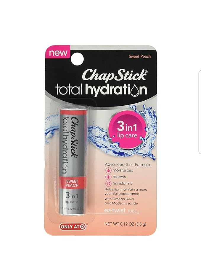 ChapStick Total Hydration 3 in 1 Sweet Peach 2 PACK-Velvo Beauty