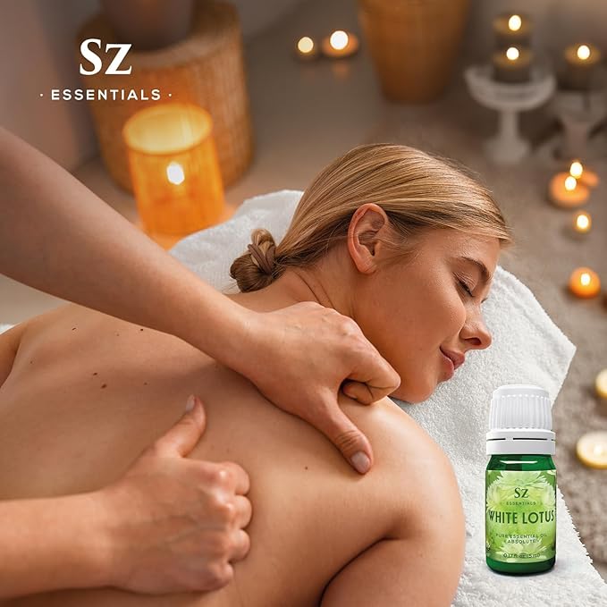 White Lotus 100% Pure, Essential Natural Oil - Extracted from Nymphaea Lotus - Rich & Sweet Scent, with Exotic Floral Overtones - Therapeutic Grade & Vegan - 0.17 fl oz (5ml)-Velvo Beauty