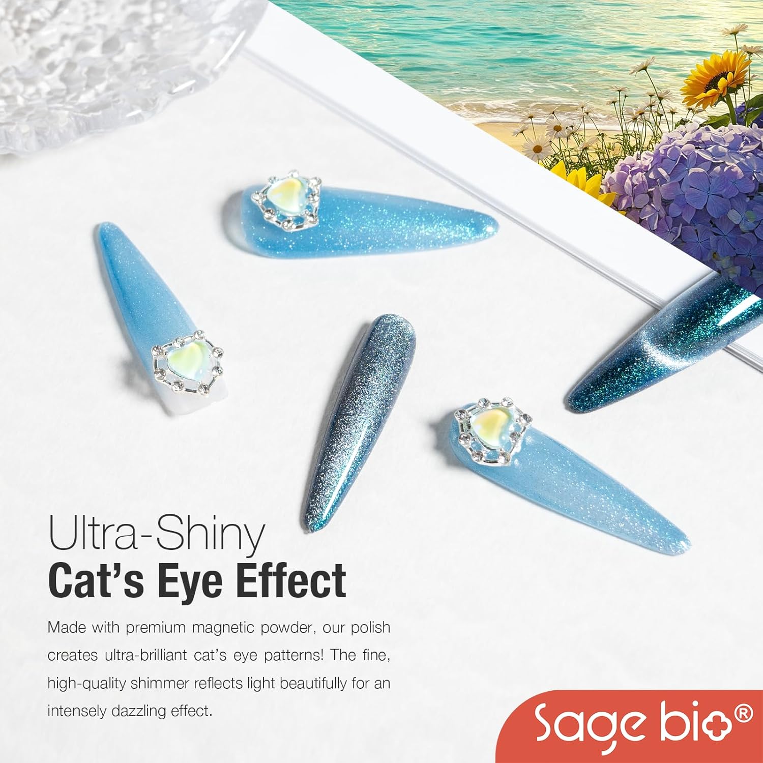 Cat Eye Gel Nail Polish, 15ml Magnetic Gel, High-Gloss Finish, Long-Lasting, DIY Manicure Kit with Magnet Stick, Stunning 3D Magnetic Effect, 04-Velvo Beauty