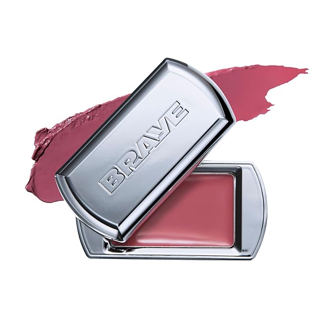 BRAYE Lipsleek Lip Balm, Monochromatic Cream Blush 2-in-1 Face Makeup, Hydrating & Mood Buildable, Vegan + Cruelty-Free Glow for Cheeks l 05 Ease-Velvo Beauty