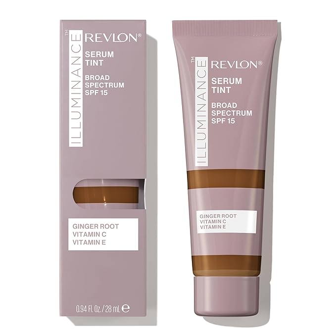 Revlon Illuminance Tinted Serum, Triple Hyaluronic Acid, Evens Out Skin Tone Over Time and Hydrates All Day, SPF 15, 517 Amber, 0.94 fl oz.-Velvo Beauty