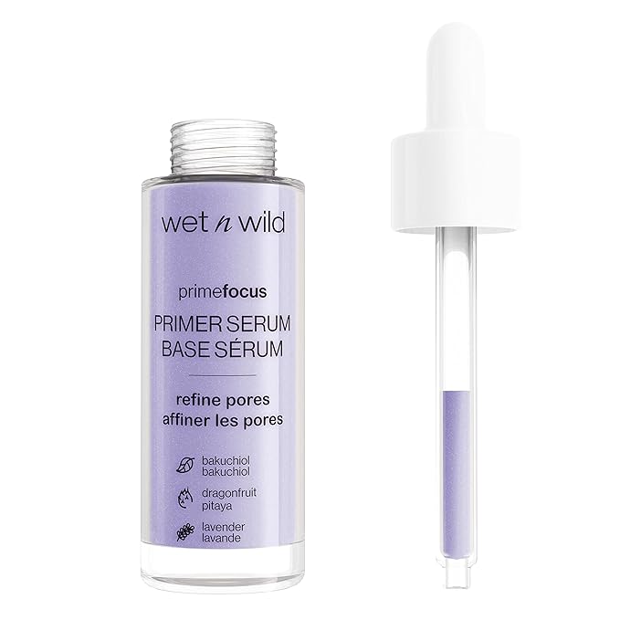 wet n wild Prime Focus Pore Minimizing Facial Serum Primer Makeup Extending | Reduces Pores | Improves Skin Texture | Exfoliates | Retinol Alternative, Hydrating-Velvo Beauty