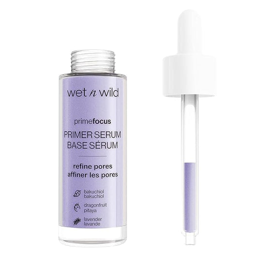 wet n wild Prime Focus Pore Minimizing Facial Serum Primer Makeup Extending | Reduces Pores | Improves Skin Texture | Exfoliates | Retinol Alternative, Hydrating-Velvo Beauty