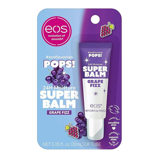 eos 24H Moisture Super Balm- Grape Fizz, Limited-Edition Lip Mask, 0.35 fl oz-Velvo Beauty