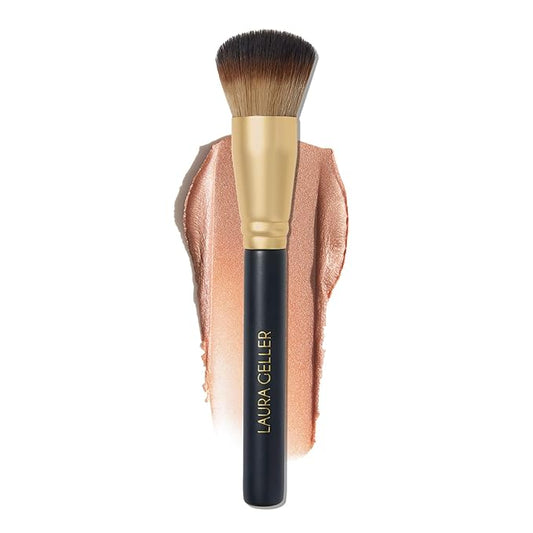 LAURA GELLER NEW YORK The Wonder Brush, Makeup Brush with Wooden Handle, Apply The Wonder Balm, Cream & Liquid Blush, Even Application and Blending-Velvo Beauty