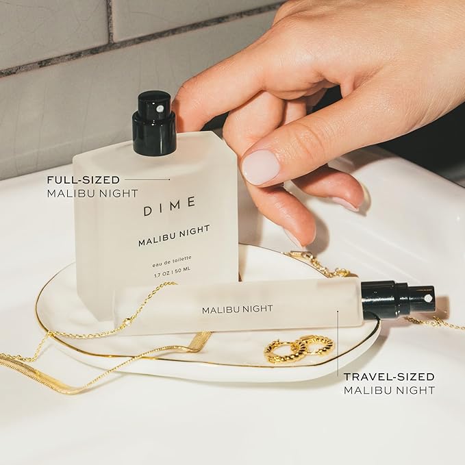 Dime Beauty Perfume Malibu Night, 0.34 oz / 10 ml - Light and Floral Musk Scent, Hypoallergenic, Clean Perfume, Eau de Toilette For Women-Velvo Beauty