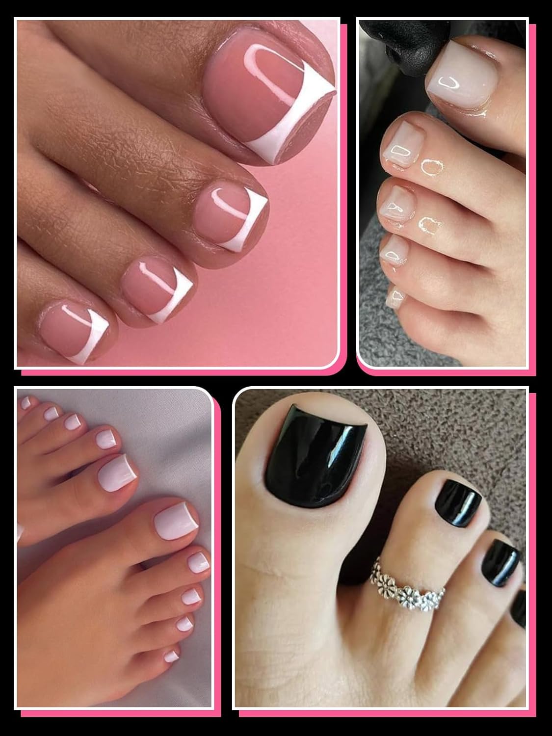 EBANKU Poly Gel Toenail Kit, Toe Dual Nail Forms Reusable Poly Gel Nail Kit for Toe Nail Extension Gel Press on Toe Nail Tips Poly Gel Toenail Forms for Women Pedicure Tools, 120PCS, 120 Sizes-Velvo Beauty