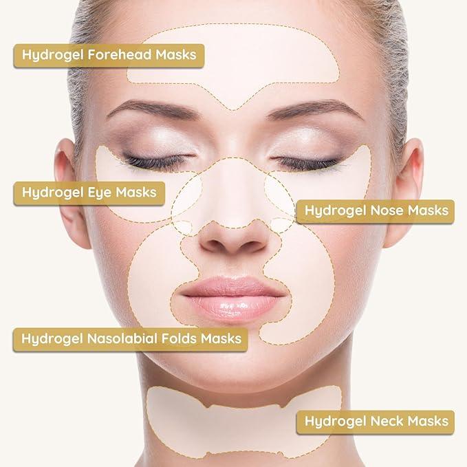 Enaskin Naturals 5 in 1 Anti Wrinkle Face Patches Anti Wrinkle Gel Face Masks (5 in 1 Pack)-Velvo Beauty