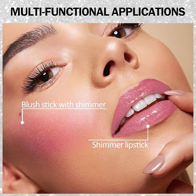 DAGEDA 3PCS Glitter Lipstick, Moisturizing Glossy Color Changing Lip Balm, Long Lasting Shimmer Lipstick, Nonstick Color Change Lipstick, Waterproof Glitter Lip Balm for Festival-Velvo Beauty