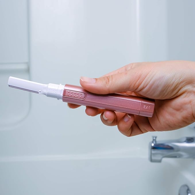 Kai About Face Sonic Beauty Wand with Bonus Eyebrow Shaper; Battery Operated Face Hair Remover; Face, Chin, & Lip Hair Remover, Face Hair Remover Tool for Women, Epilator for Men & Women (Pack of 2)-Velvo Beauty