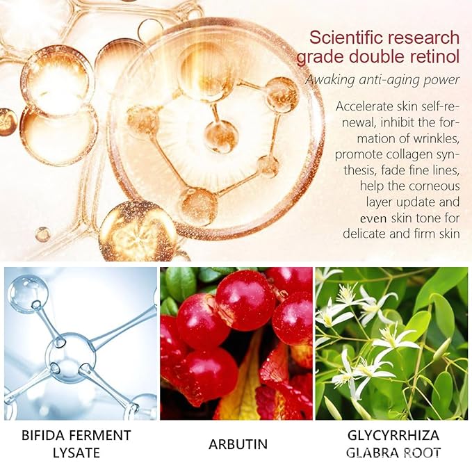 Retinol Eye Serum Anti Aging Under Eye Cream Visibly Reduces Wrinkles Fine Lines in 4-8 Weeks - Tightening Firming with Double Retinol 30ml-Velvo Beauty