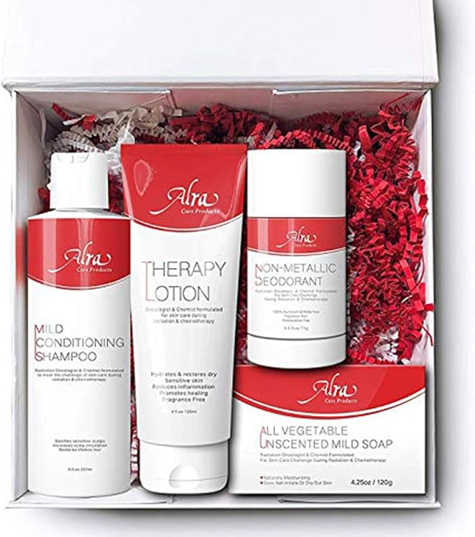 Alra Chemo & Radiation Kit Therapy Skincare Bundle (4-Piece Set) Deep Moisturizing Lotion, Mild Soap, Conditioning Shampoo, Non-Metallic Deodorant | Natural, Soothing Wellness for Cancer Patients-Velvo Beauty