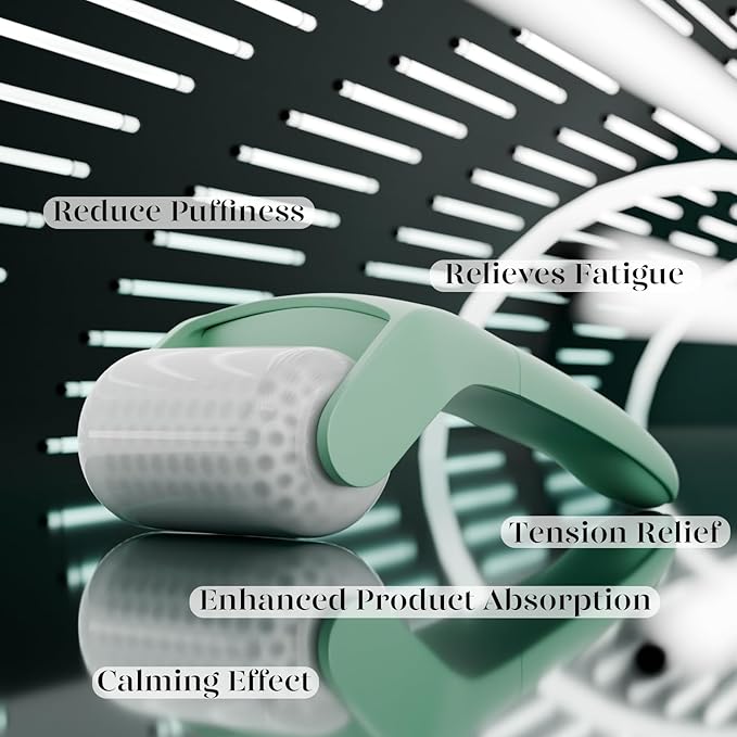 BAIMEI IcyMe Cryotherapy Ice Roller and Gua Sha Facial Tools Reduces Puffiness Migraine Pain Relief, Skin Care Tools for Face Massager Self Care Gift for Men Women - Green-Velvo Beauty