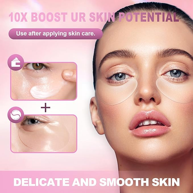 Under Eye Patches 6 PCS Silicone Reusable Eye Patches for Wrinkle, Puffiness Eyes, Dark Circles - Overnight Skin Facial Moisturizing Treatment for All Skin - Hypoallergenic Smile Line Pads-Velvo Beauty