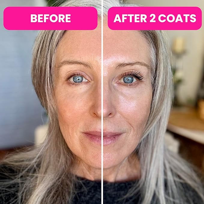 PrimeLash Mascara for Older Women – Volumizing, Incredible Length in 2 Coats – Long-Stay, Zero Clumps, Hypoallergenic (Black)-Velvo Beauty