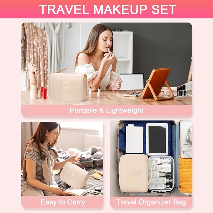 All in One Makeup Kit for Women Full Kit, Professional Travel Makeup Kit for Women & Teens, Foundation Eyeshadow Lipstick Brow Pencil Eyeliner Contour Powder, Complete Make Up Gift Set for Beginners-Velvo Beauty