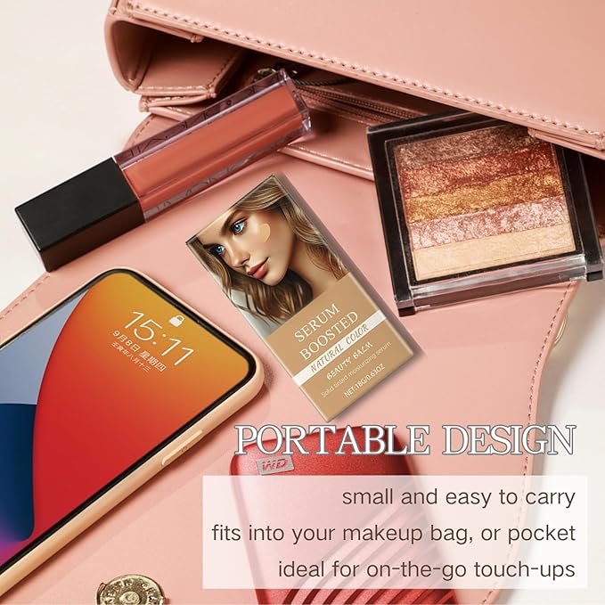 Be auty Balm Skin Tint Stick - Tinted Moisturizer for Face - Multi-Use Foundation Stick Full Coverage - Tinted Solid Serum Foundation Balm for Contour Concealer, Natural Finish-Velvo Beauty