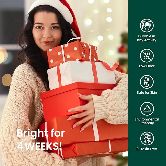 Beetles Glitter Gel Nail Polish, 6 Colors Red Green Gel Nail Polish Set Soak Off Uv LED Nail Lamp Reflective Glitter Nail Art DIY Home Nails Manicure Gifts for Women Her Girls-Velvo Beauty