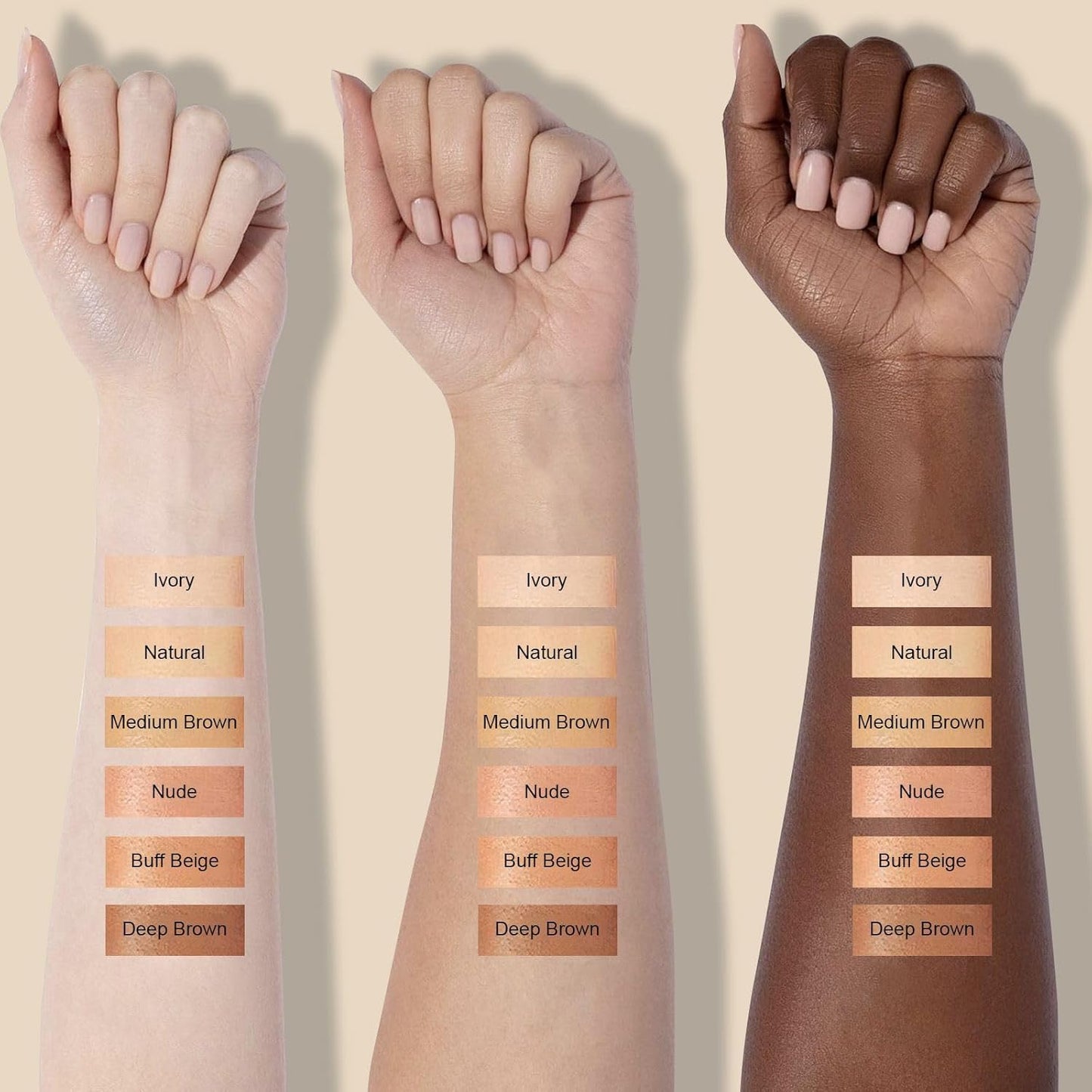 Mushroom Head Air Cushion CC Cream - BB Cream Face Makeup for Mature Skin, Moisturizing Cover Balm Foundation & Long-Lasting Color Correcting Concealer, Even Skin Tone for All Skin Types (Deep Brown)-Velvo Beauty