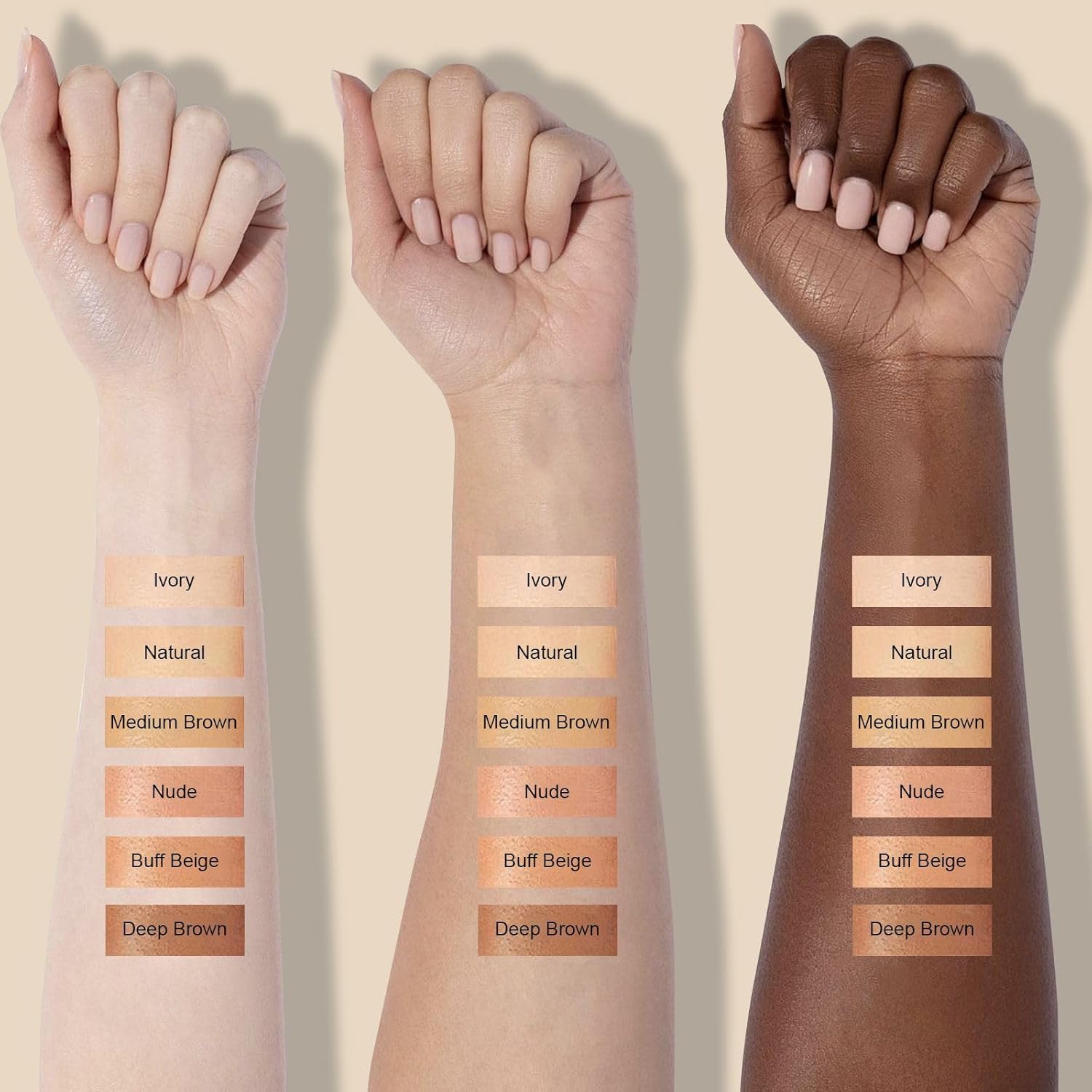 Mushroom Head Air Cushion CC Cream - BB Cream Face Makeup for Mature Skin, Moisturizing Cover Balm Foundation & Long-Lasting Color Correcting Concealer, Even Skin Tone for All Skin Types (Deep Brown)-Velvo Beauty