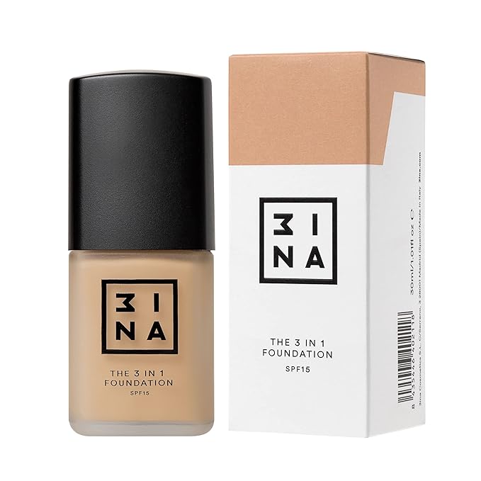 3INA The 3-In-1 Foundation 204 - Vegan Formula - Combination Of Primer, Concealer And Foundation - Medium Coverage - Natural Finish - Perfect For Covering Lines And Blemishes - Long Lasting - 1.01 Oz-Velvo Beauty