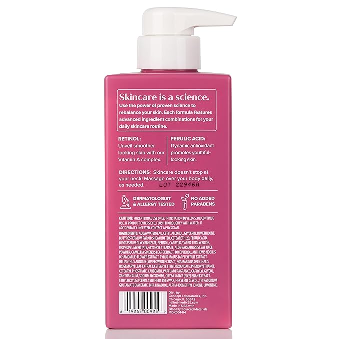 Medix 5.5 Retinol Body Lotion + Hyaluronic Acid Cream, Moisturizer Body & Face Lotion Set | Hydrating + Firming Lotion For Stretch Marks, Wrinkles, & Crepey Skin | Skin Care Products, 2pc Set-Velvo Beauty