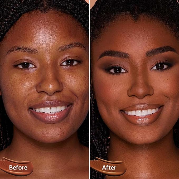 Mushroom Head Air Cushion CC Cream - BB Cream Face Makeup Foundation for Mature Skin Moisturizing Concealer Brighten Long-Lasting, Even Skin Tone for All Skin Types (Deep)-Velvo Beauty