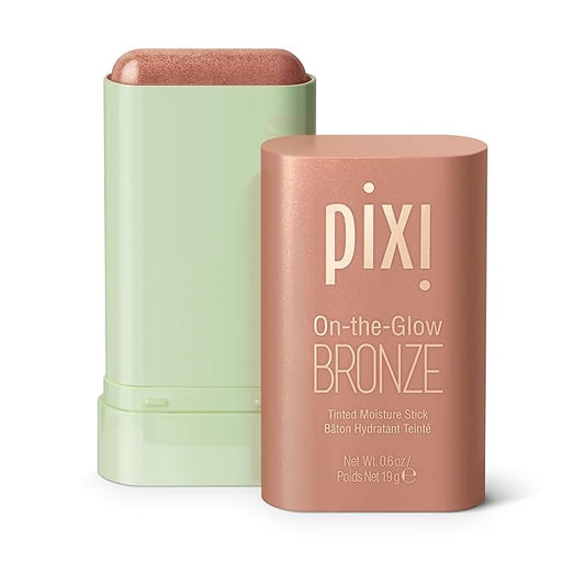 Pixi On-the-Glow Bronze - SoftGlow, Hydrating Tinted Moisture Bronzer Stick with Ginseng, Aloe Vera & Fruit Extracts, For Cheeks & Lips, 19g / 0.6oz, Paraben-Free-Velvo Beauty